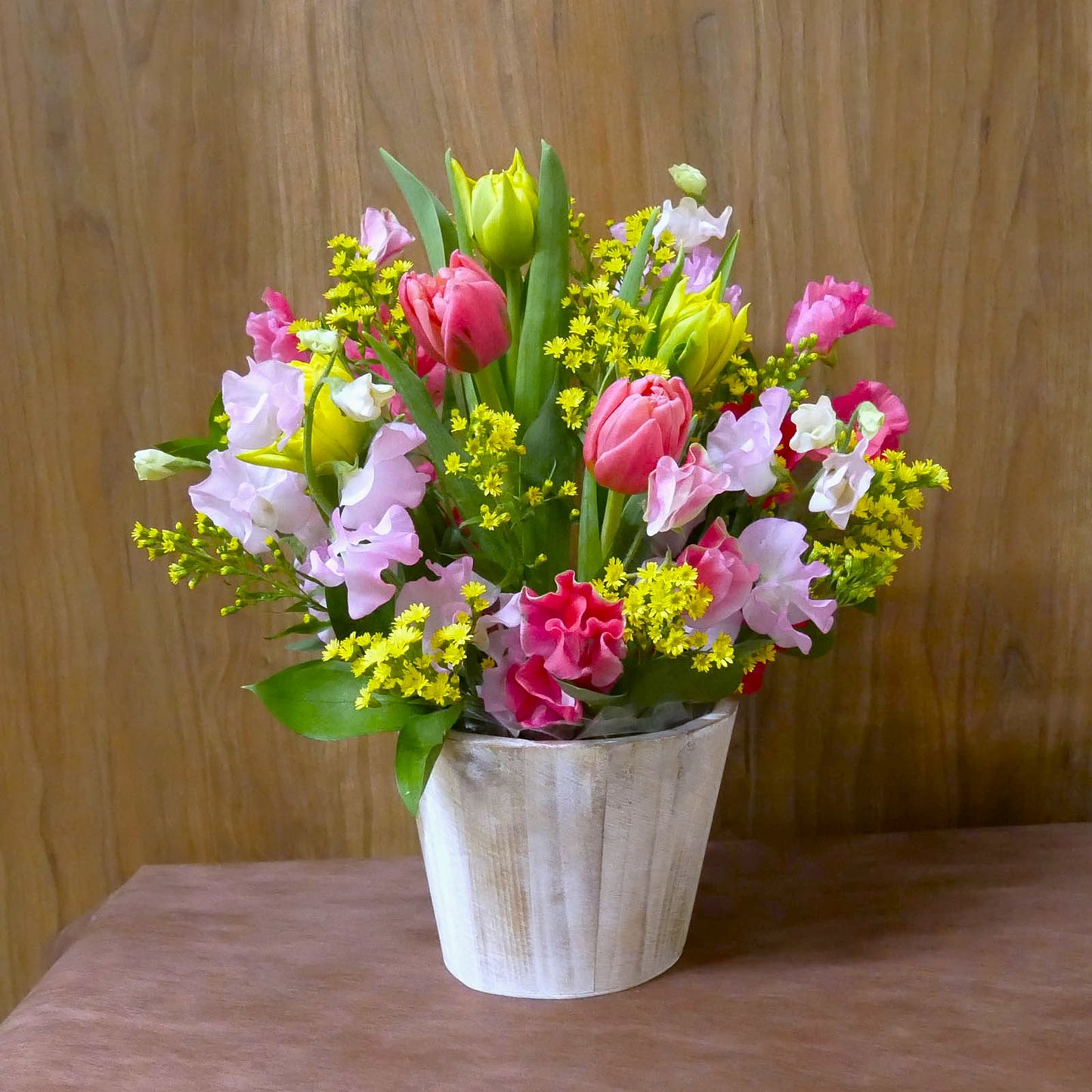 【3月限定】アレンジ_誕生花アレンジSS<チューリップ>