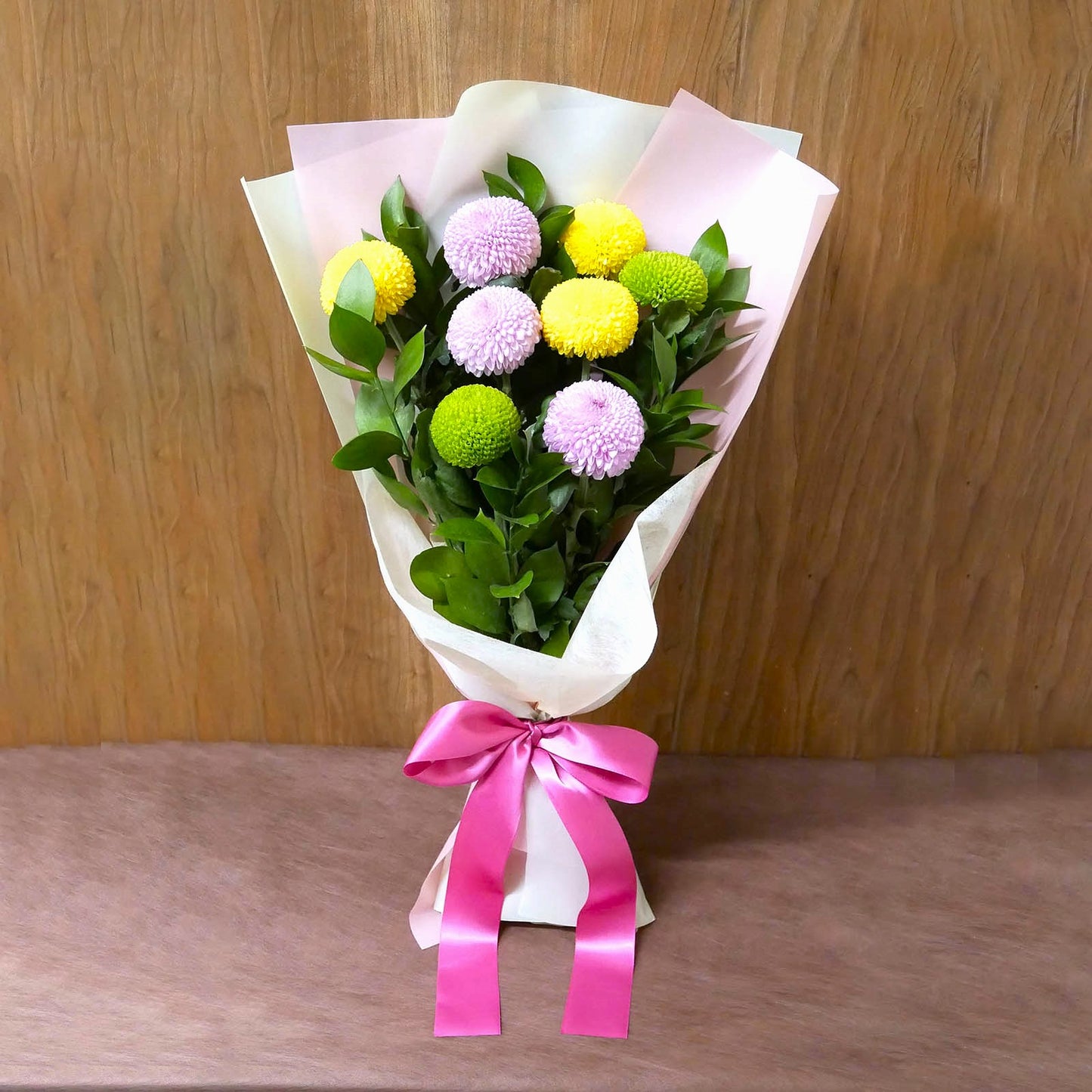 【11月限定】アレンジ_誕生花カジュアル花束S＜スペシャルマム＞