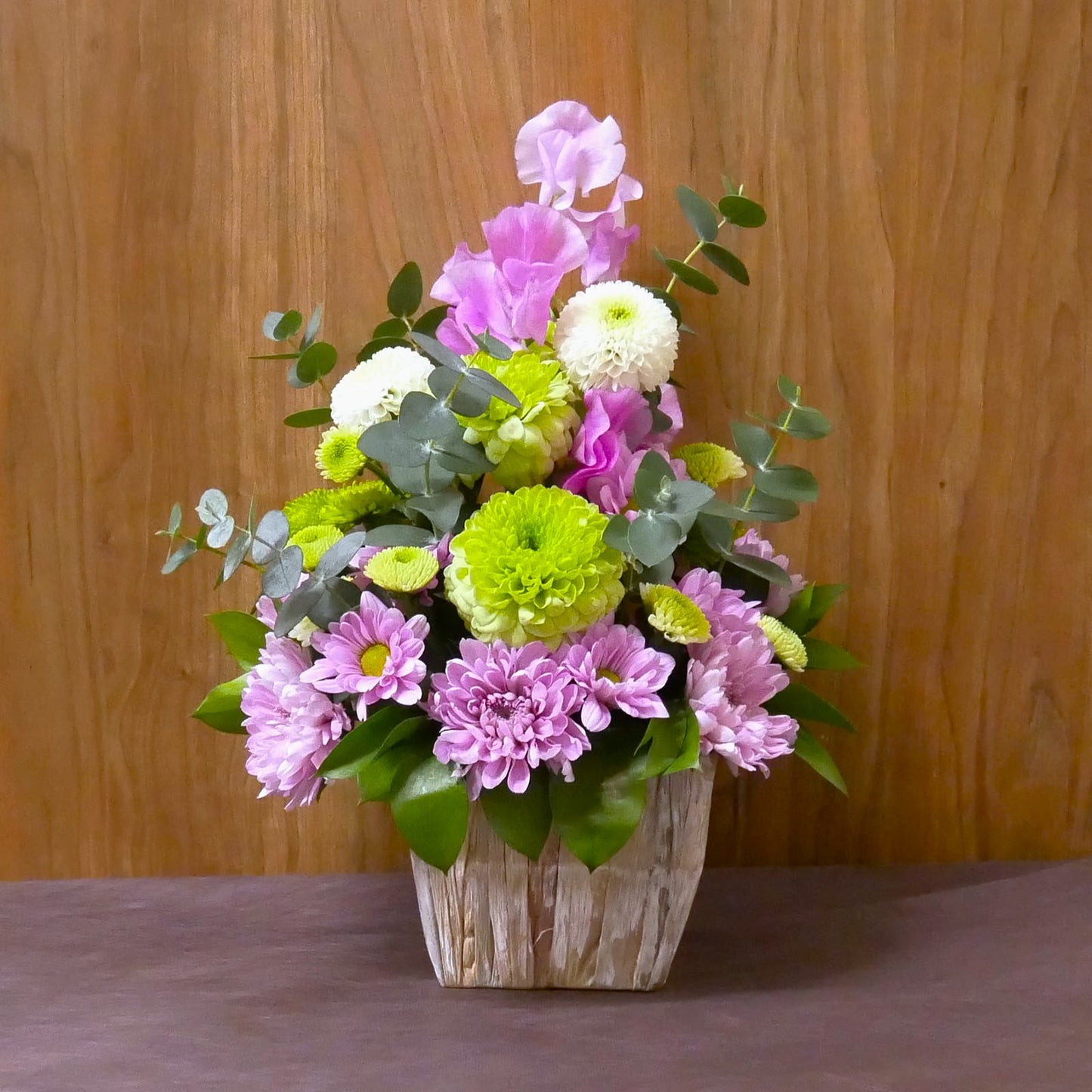 【1月限定】アレンジ_誕生花アレンジSS＜キク＞